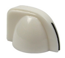 chicken head style pointer knob mini, white, push on