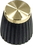Marshall knob shaft with set-screw, gold cap