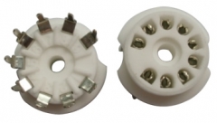 9-pin ceramic tube socket, pc mount